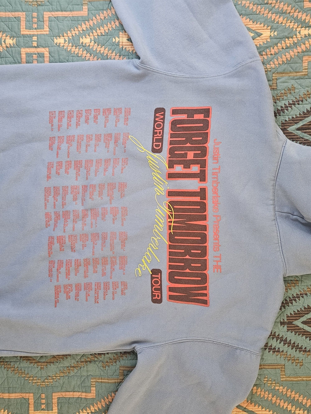 Light Blue Tour Hoodie - The Forget Tomorrow World Tour - Picture 2 of 4
